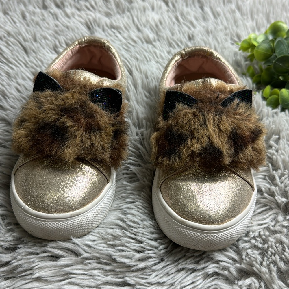 Jessica Simpson metallic tan cat slip on sneakers size 11 - Picture 2 of 9